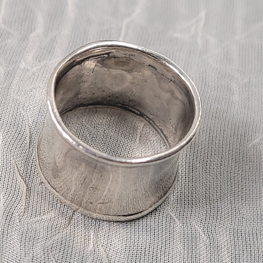 Silpada Cigar Band Ring Sterling Silver Size 7 Concave Wide Statement 925 - Picture 4 of 8